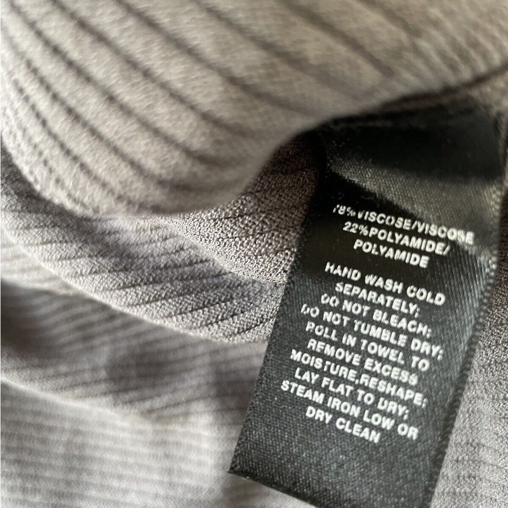 Lafayette 148 NY Gray Ribbed Knit Long Sleeve Tunic | Size Small - Picture 4 of 5